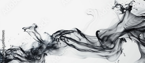 Wallpaper Mural This black and white image showcases billowing smoke against a clean white backdrop. The smoke appears to be twisting and curling in various directions, creating a dynamic and abstract pattern. Torontodigital.ca