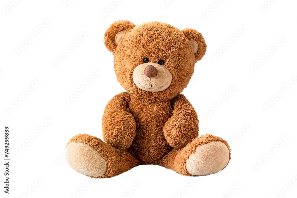  Cute teddy bear isolated on transparent background.PNG format