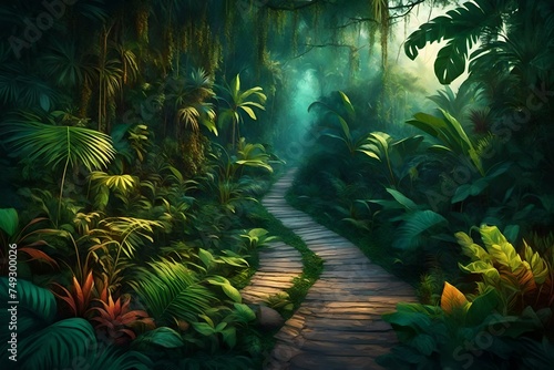 tropical jungle in the jungle