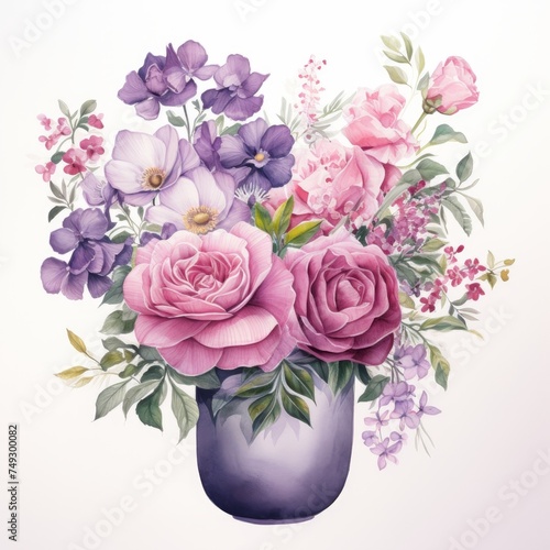 Watercolor Flowers Design