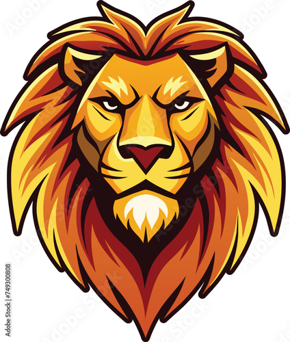 lion cartoon isolated on a white background  lion logo  lion cartoon vector illustration  lion mascot logo
