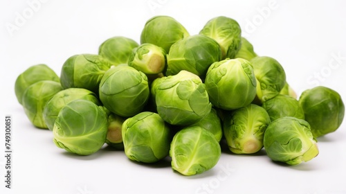 brussel sprouts on white