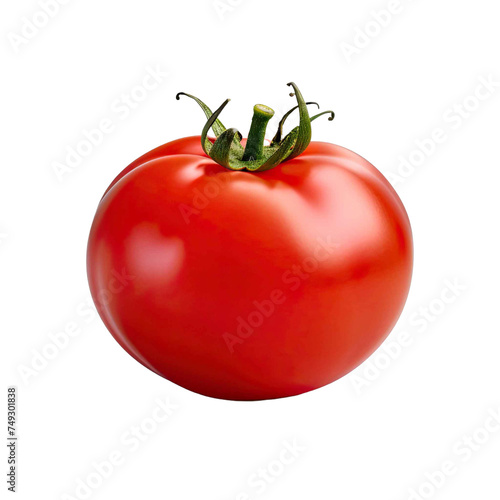Fresh red tomatoe isolated on transparent background.