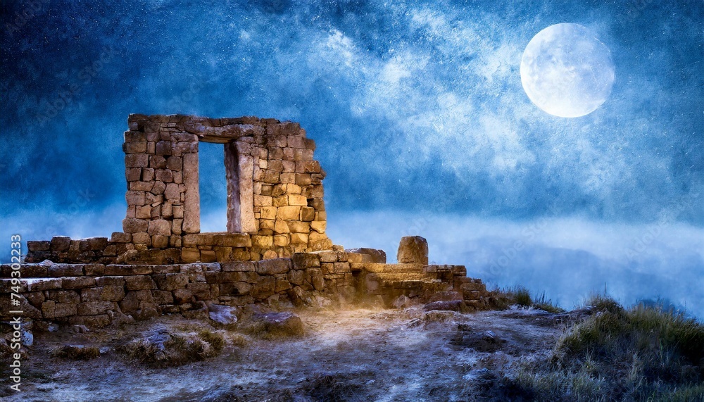 A background that whispers secrets on the wind, like ancient ruins bathed in moonlight