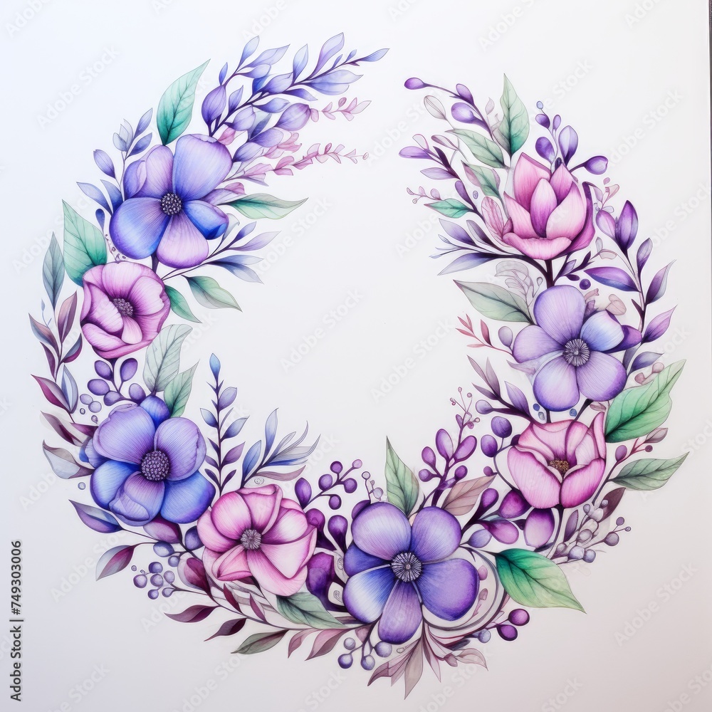 Watercolor Flowers Design