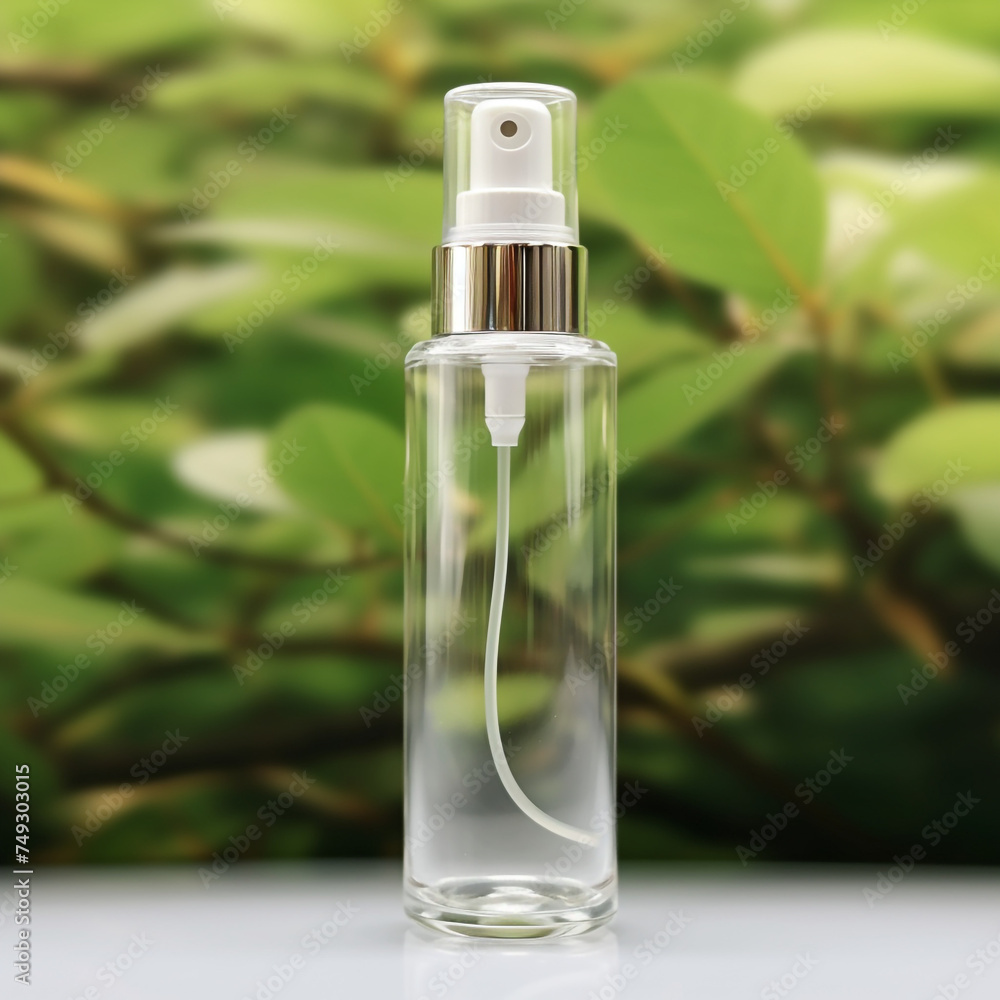 cosmetic bottle, natural background сreated with Generative Ai cosmetic bottle, natural background сreated with Generative Ai
