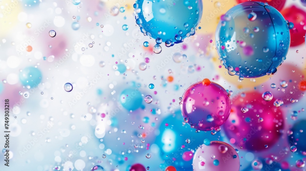 COLORFUL BALLOONS WATER BACKGROUND
