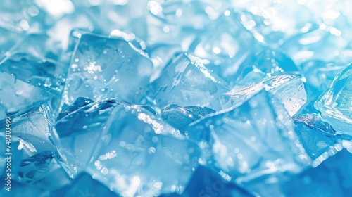Ice Cubes Encompassing background © Balerinastock