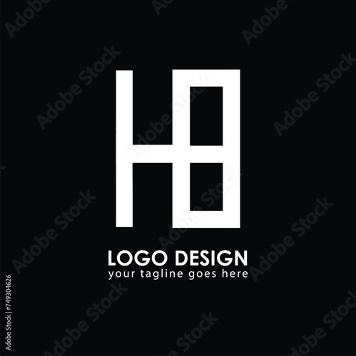 HB HB Logo Design, Creative Minimal Letter HB HB Monogram