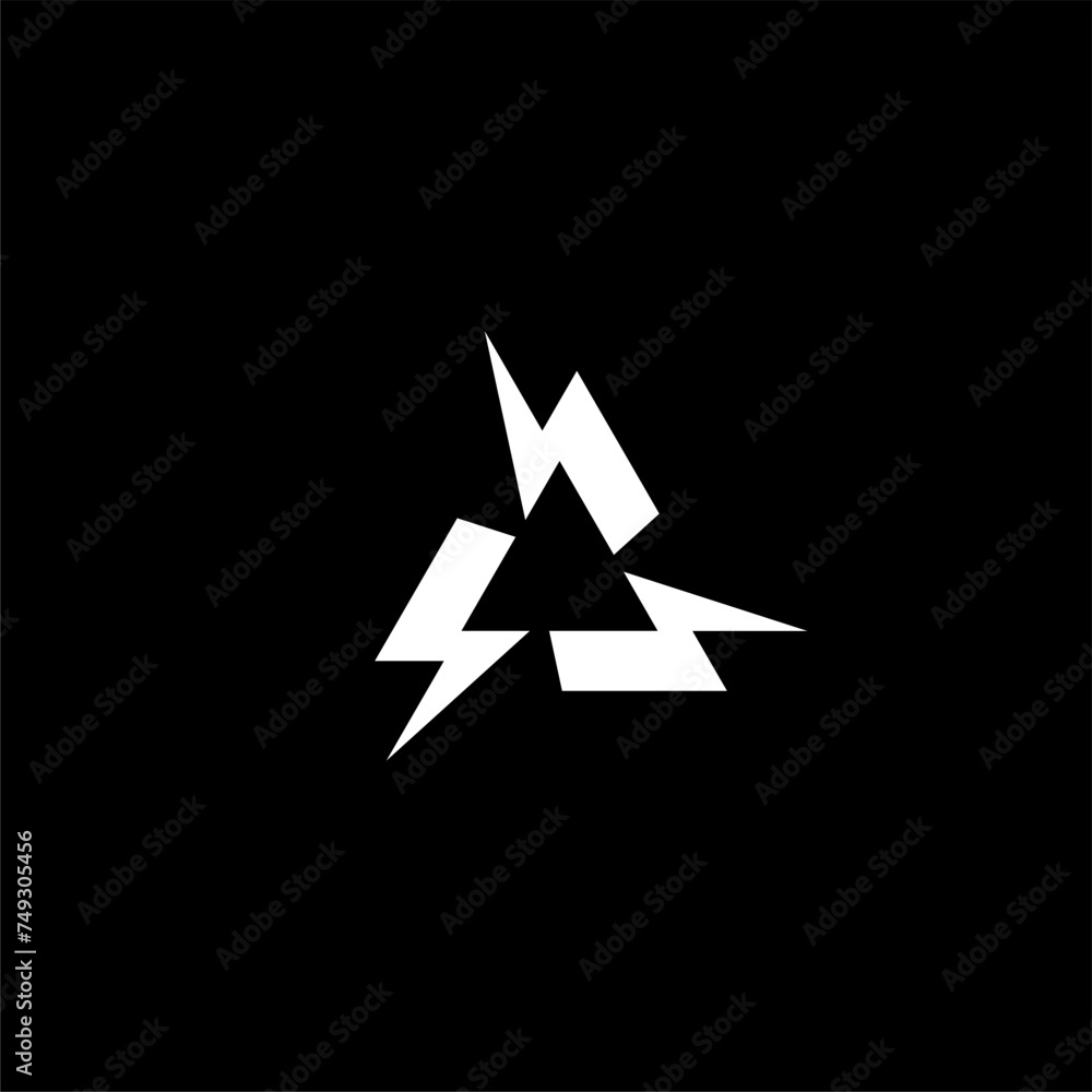 triangle and electrical logo concept vector icon triangle and electrical logo concept vector icon