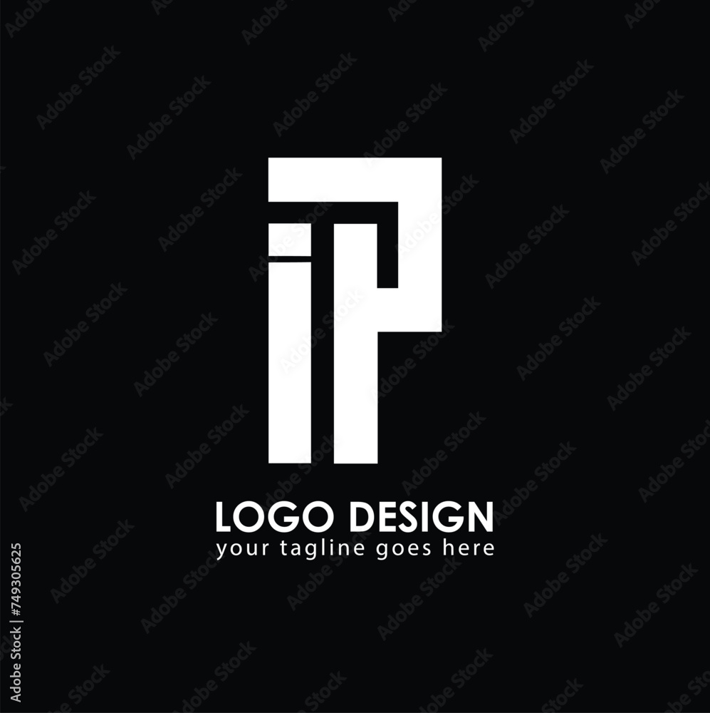 IP IP Logo Design, Creative Minimal Letter IP IP Monogram IP IP Logo Design, Creative Minimal Letter IP IP Monogram