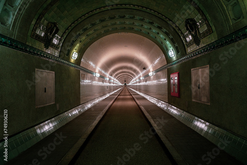 The old St. Pauli Elbe Tunnel in Hamburg, Germany.
