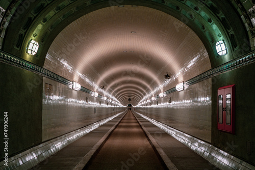 The old St. Pauli Elbe Tunnel in Hamburg  Germany.