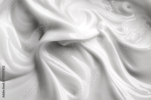 Beauty cream texture. Creamy skincare product closeup