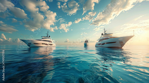 yachts in the sea