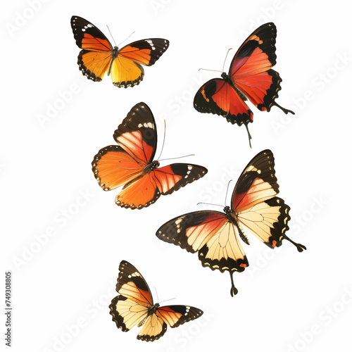 Collection of butterflies silhouettes © IftiarJony
