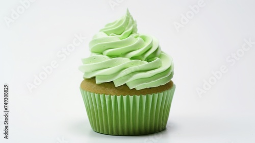 cupcake with green frosting