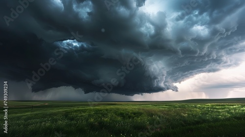 Stunning skies over the landscape seen during a storm chasing tour in the US Midwest. © Tong