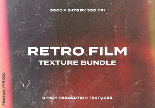 Retro Film Leaks Frame Light Photo Analogue Overlay Texture Pack Bundle Effect Surface
