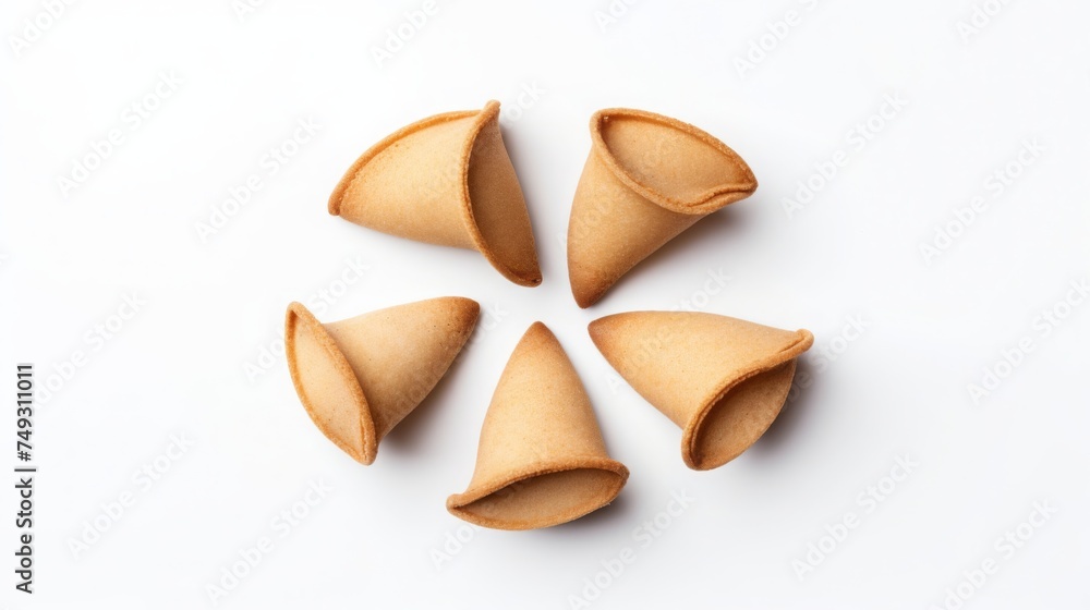 fortune cookie on white