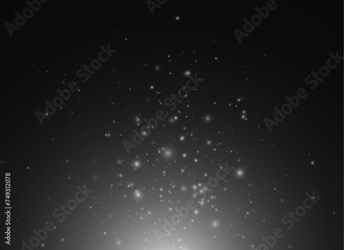 Vector illustration of yellow dust shining in sunlight, against a background of golden glitter and sparks. PNG