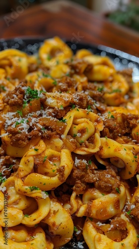 Tortellini with meat filling 