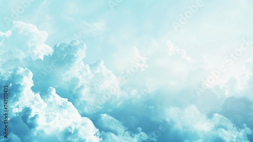 Blue sky clouds gradient light white background bright beauty The sky is clear. In the quiet sunlight.