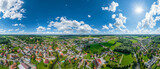 Blick auf Neuburg im Kammeltal in der Region Donau-Iller, 360 Grad Rundblick 