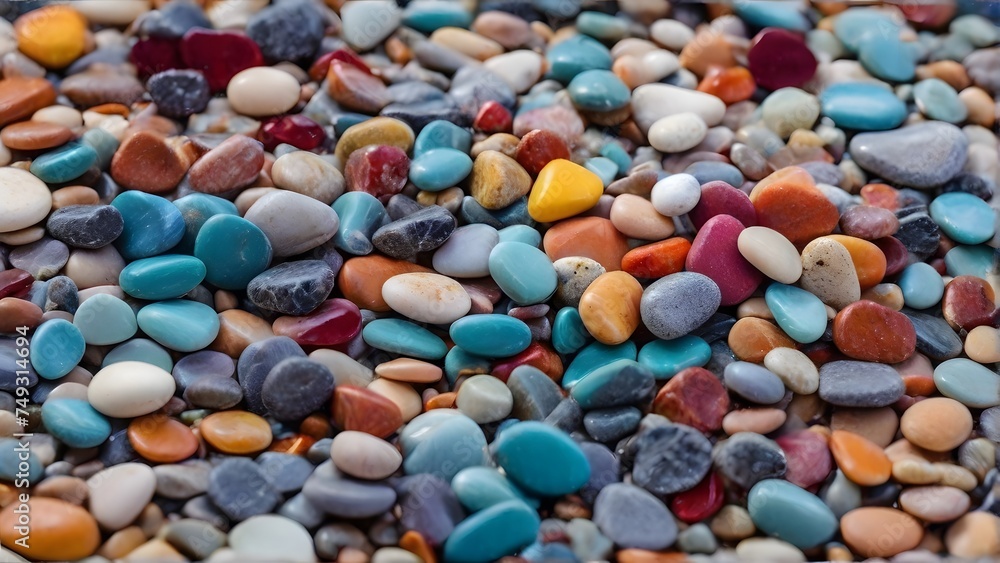 blue and white pebbles, ai generated blue and white pebbles, ai generated