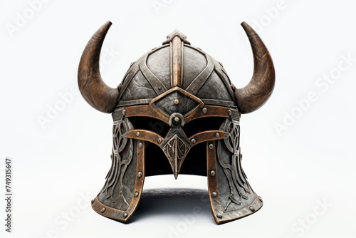 Viking helmet isolated on white