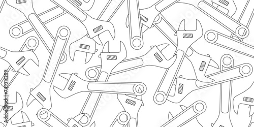 Adjustable spanner seamless pattern
