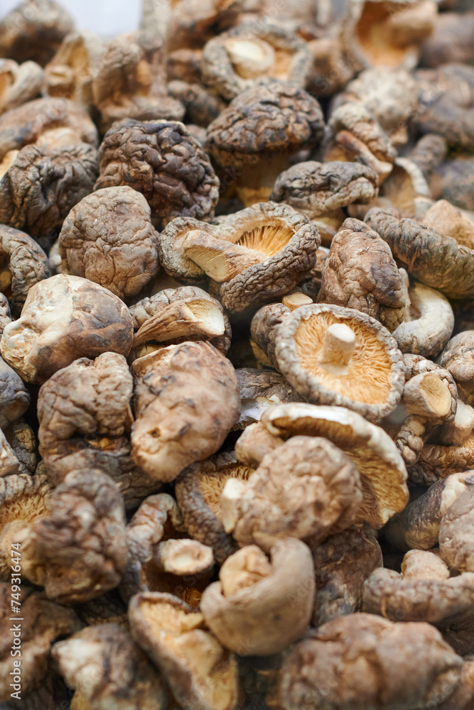 Asian cuisine ingredient, dried shiitake mushrooms
