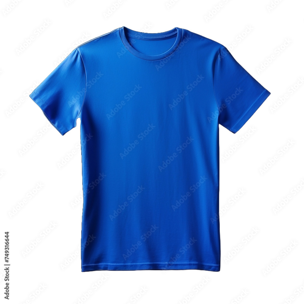 T shirt with blue color isolated on transparent background T shirt with blue color isolated on transparent background