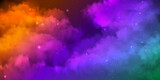 Colorful realistic cosmic outer space background