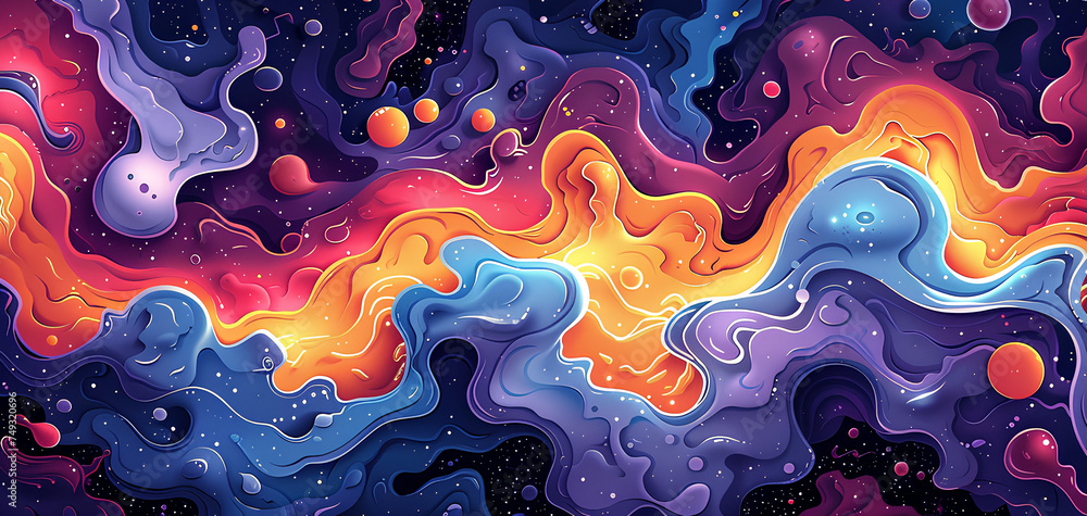 abstract doodle art illustration background
