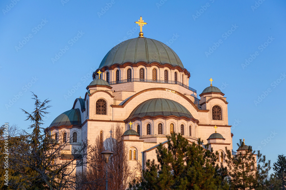 The Church of Saint Sava, Hram Svetog Save in Belgrade, Serbia