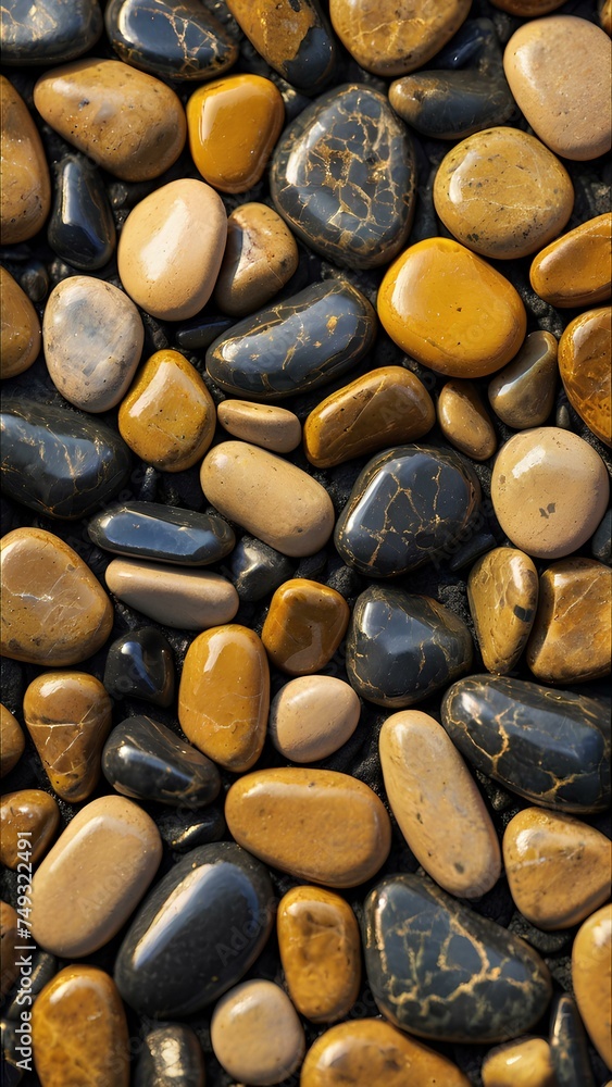 golden and black stones background