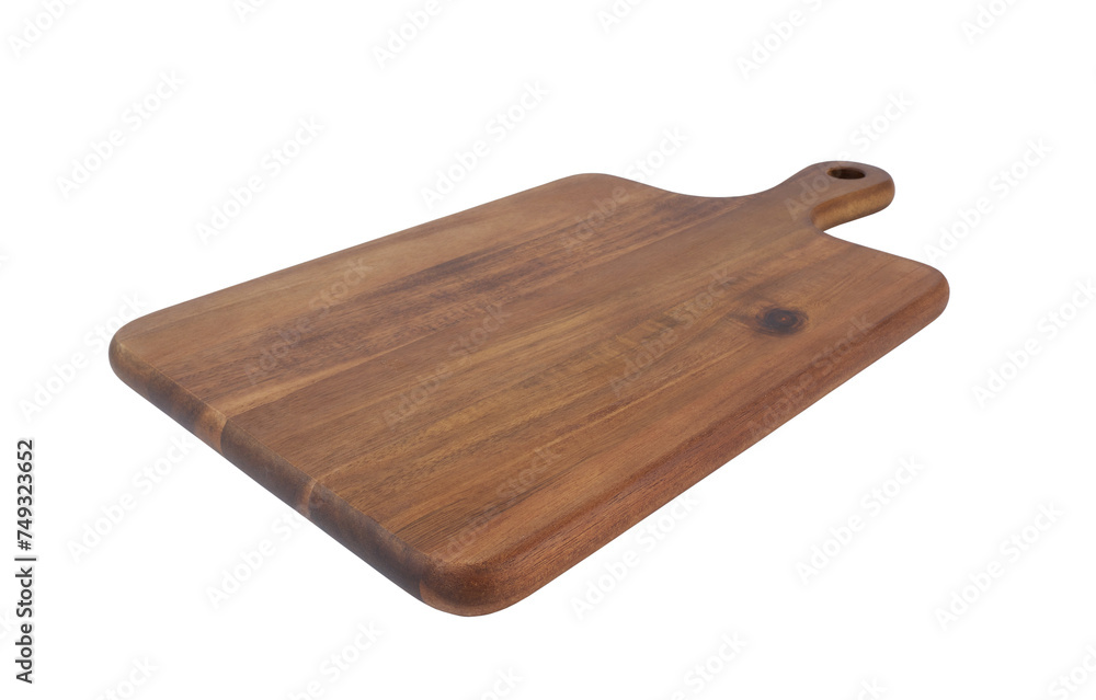 Natural wooden cutting board isolated on white background. Wide angle image. Natural wooden cutting board isolated on white background. Wide angle image.