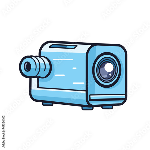 Video projector filled outline icon. Clipart image i