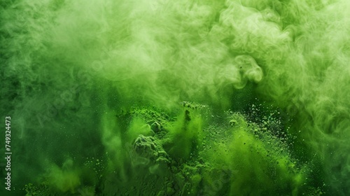 Background cover of green dry powder  generated with AI