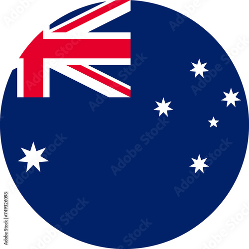 Australia Flag Round Icon
