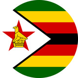 Zimbabwe Flag Round Icon