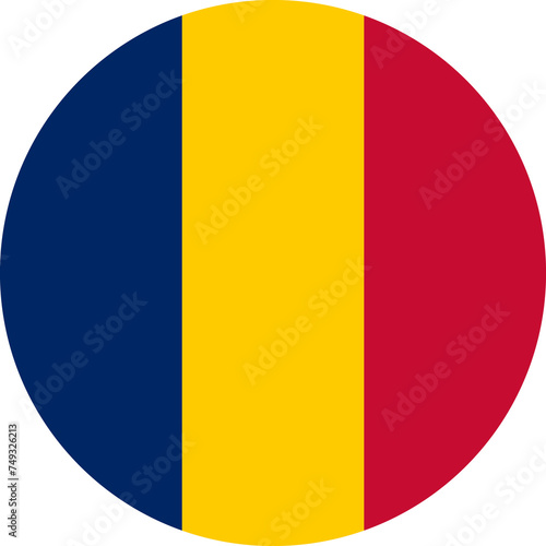 Chad Flag Round Icon