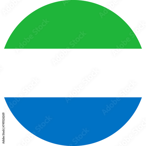 Sierra Leone Flag Round Icon photo