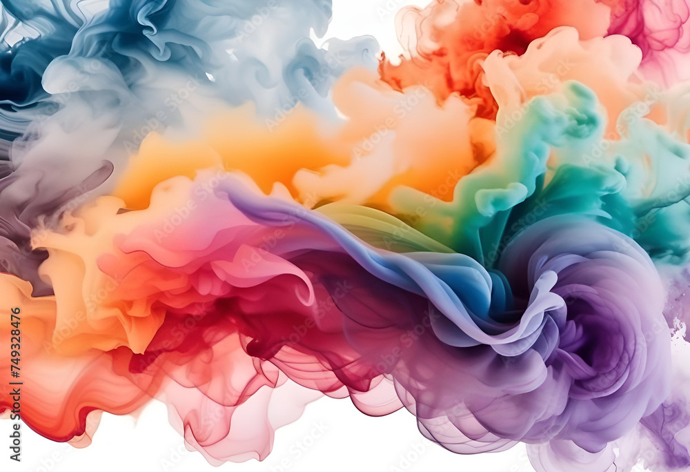 Colorful abstract background with smoke