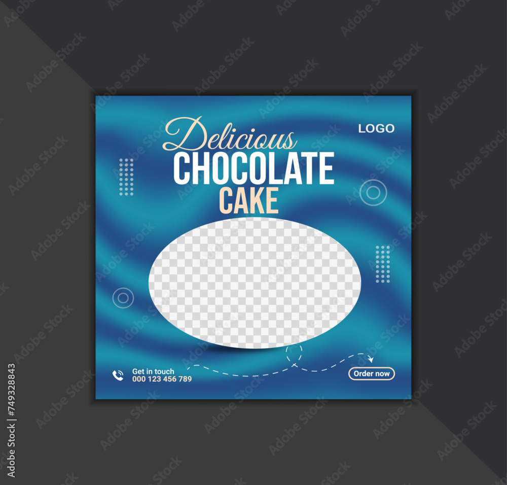 Modern social media food design template. Modern social media food design template.