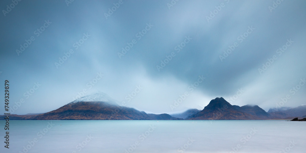 Mountains in the mist and low cloud