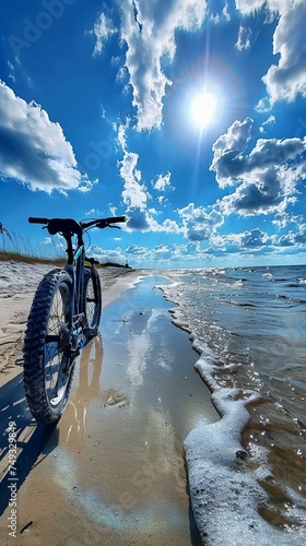 Bike ride on the beach