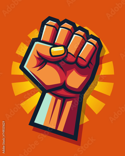 fist vector, silhouette