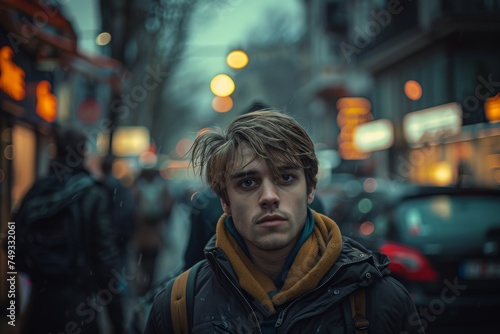Portrait of a man in urban street